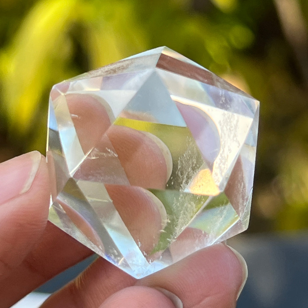 Icosaedru cuart incolor / cristal de stanca m8, pietre semipretioase - druzy.ro 6 