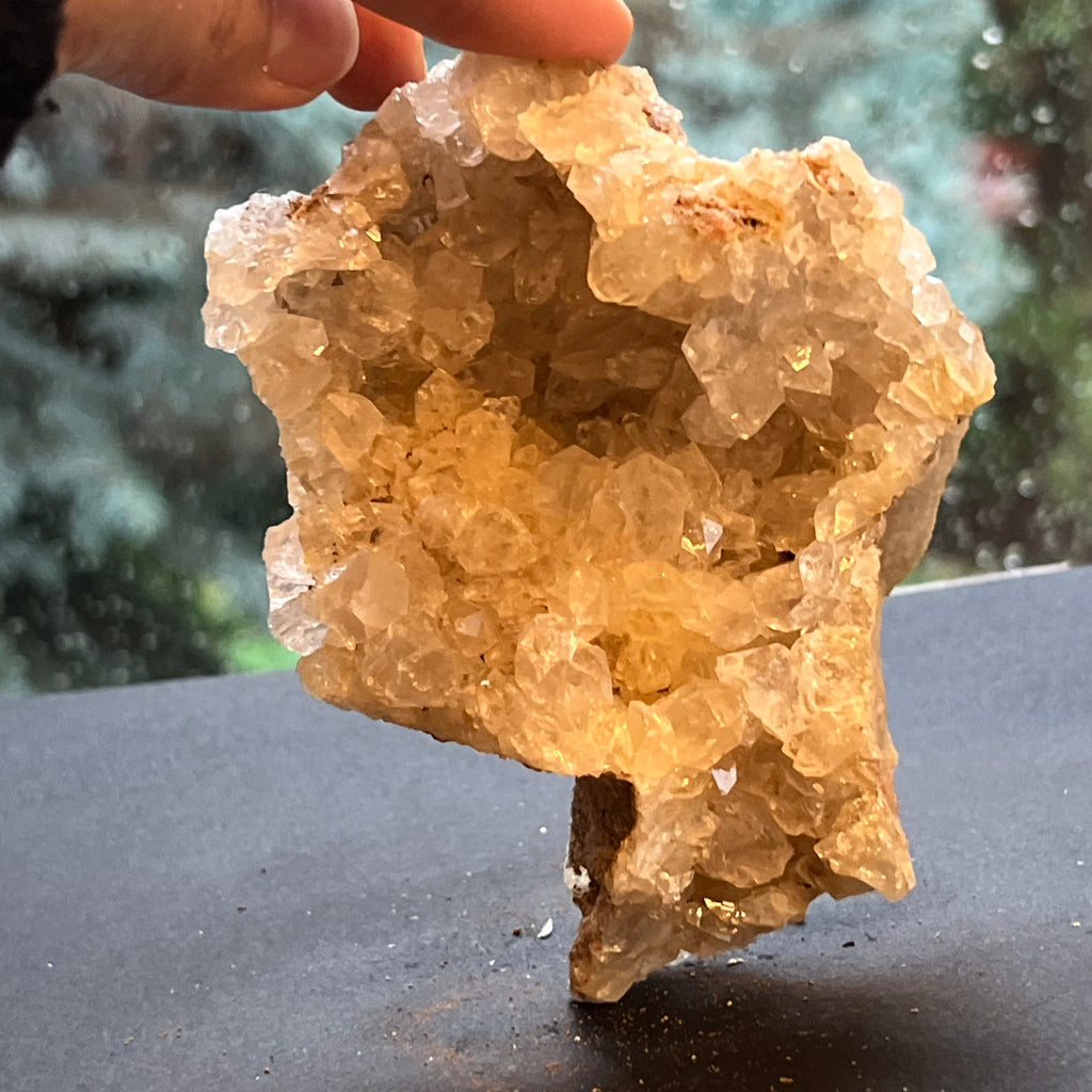 Cluster felie cuart incolor cristal de stanca din Zambia model 5, druzy.ro, cristale 4