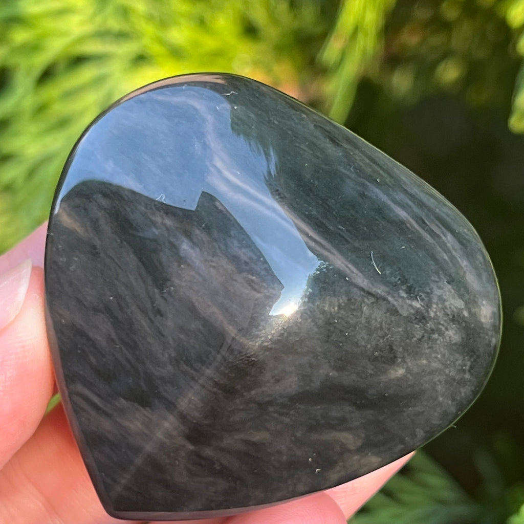 Obsidian curcubeu inima model 4, pietre semipretioase - druzy.ro 3 