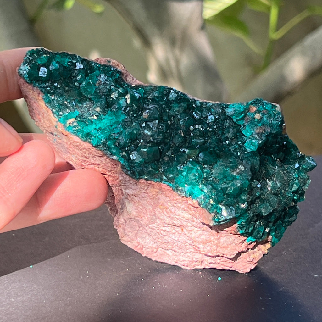 Dioptaz cluster din Congo model 41, pietre semipretioase - druzy.ro 1 