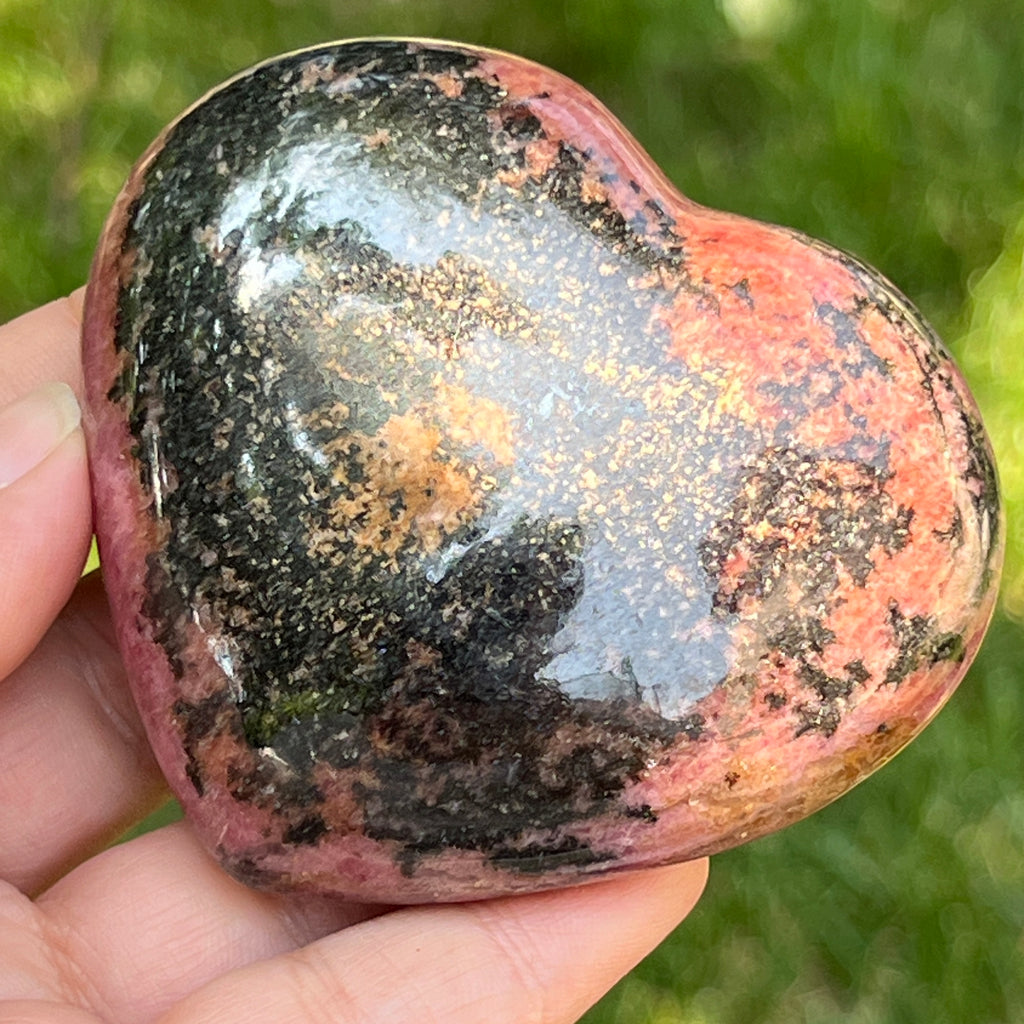 Inima rodonit Madagascar | Model 5, pietre semipretioase - druzy.ro 5 