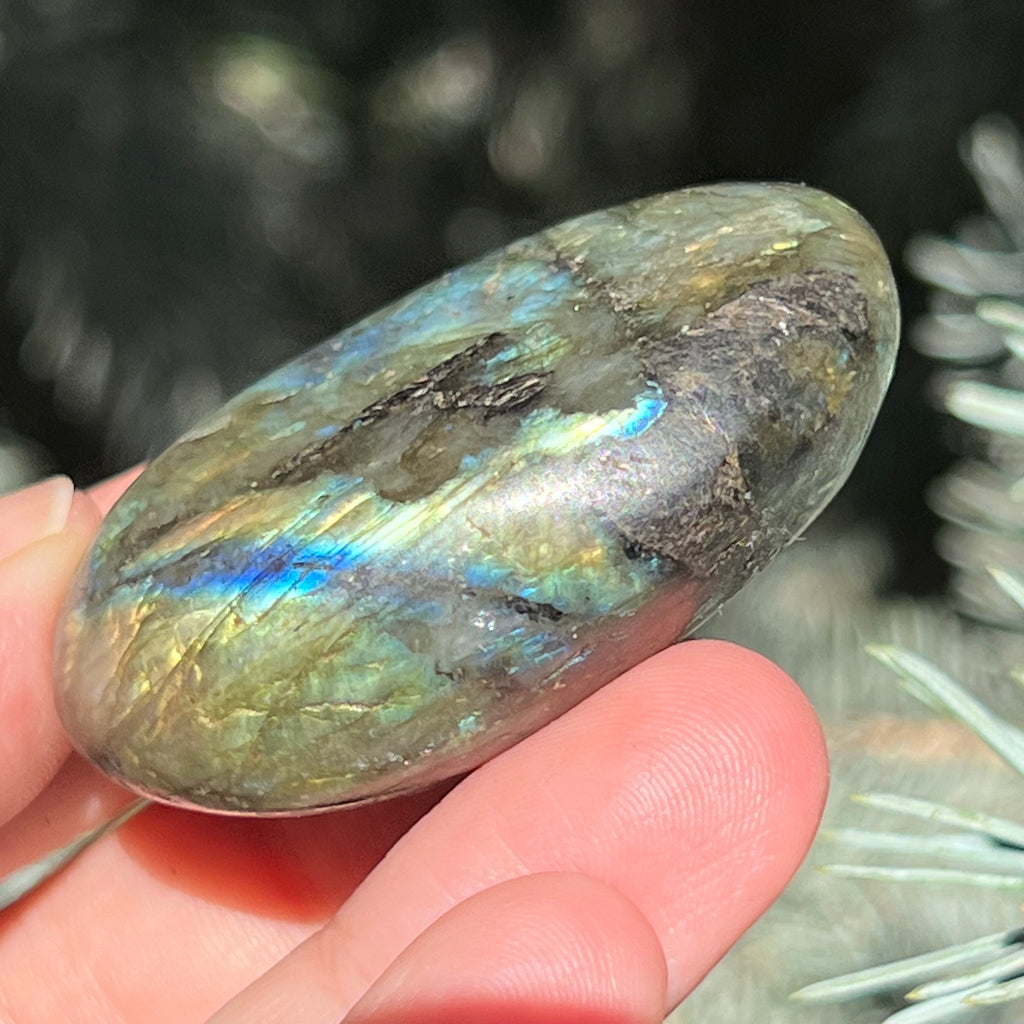 Labradorit palm stone m16, druzy.ro, cristale 5