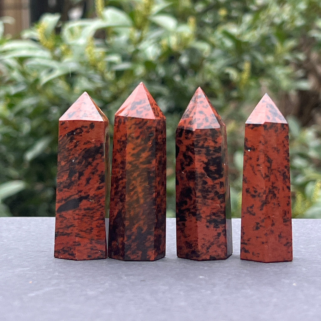 Obelisc obsidian mahon Mahogany, pietre semipretioase - druzy.ro 2 