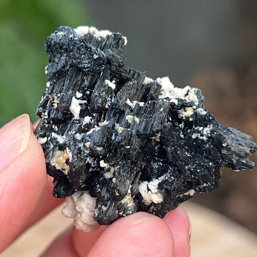 Cluster turmalina neagra cu vermiculita din Erongo m13, pietre semipretioase - druzy.ro 6 