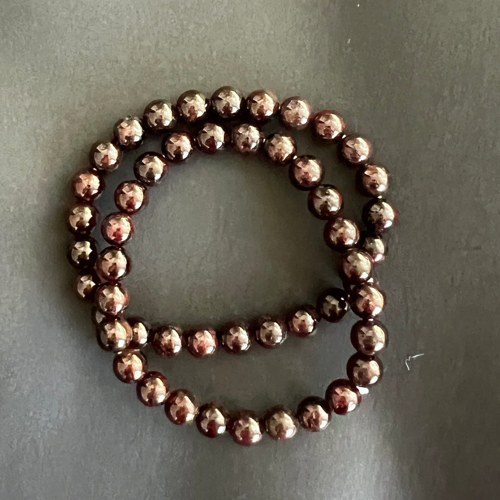 Bratara granat 8 mm, pietre semipretioase - druzy.ro 2 