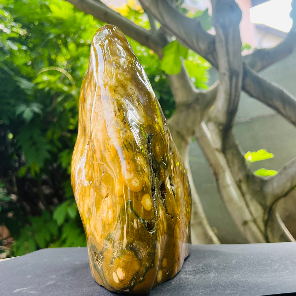 Sculptura jasp ocean forma libera | Model  XL2, pietre semipretioase - druzy.ro 5 