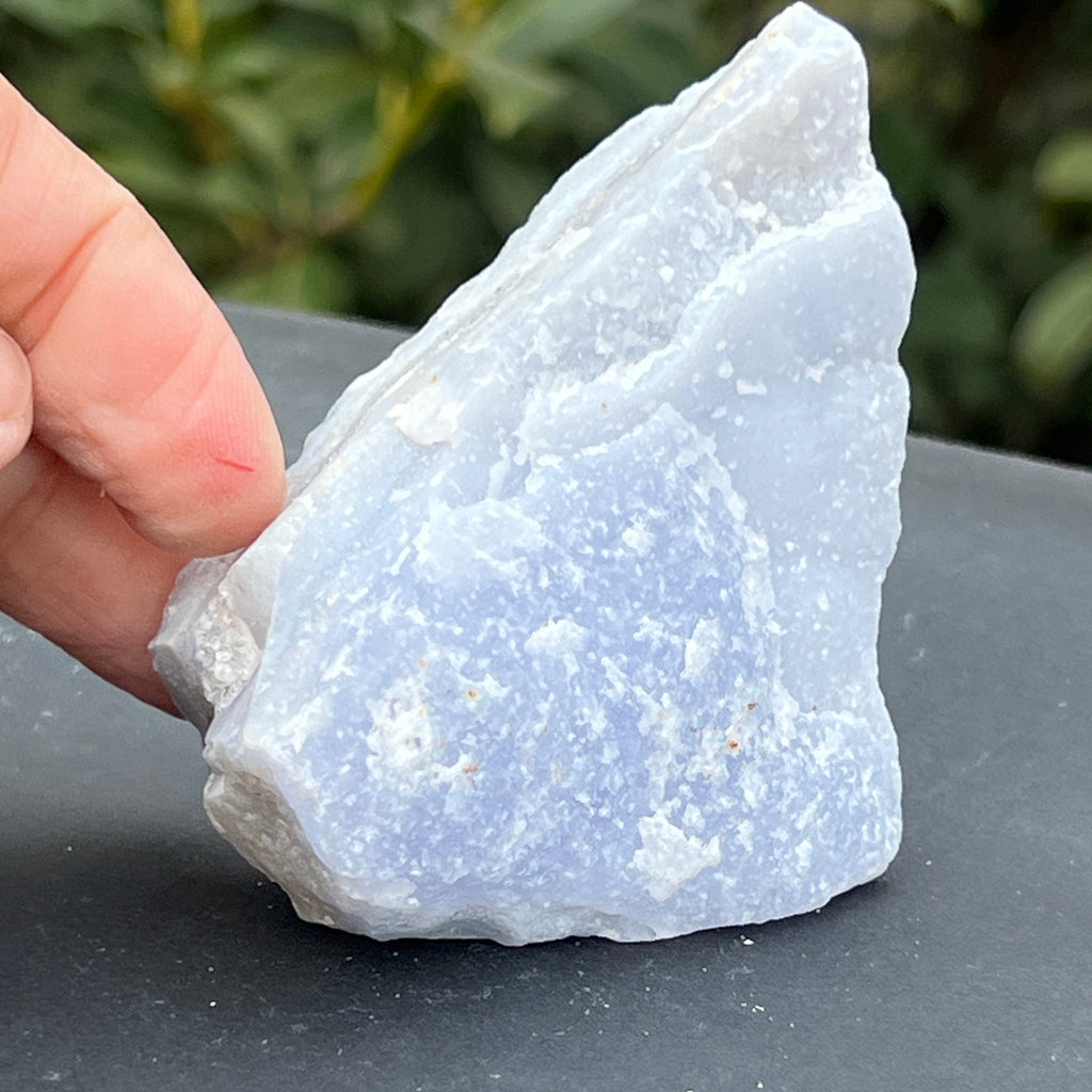 Calcedonie albastra /blue lace/ agat albastru piatra bruta m18, pietre semipretioase - druzy.ro 6 