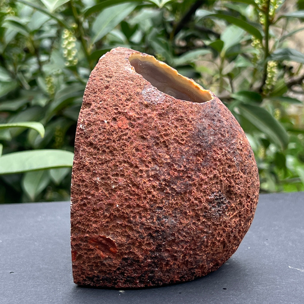 Suport lumanare din agat rosu, bookend, suport carti, pietre semipretioase - druzy.ro 5 