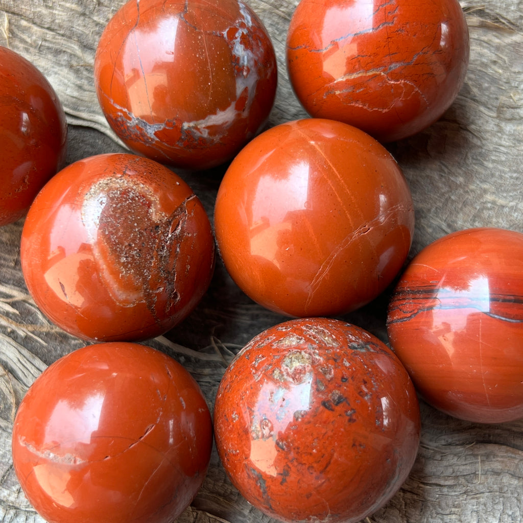 Sfera jasp rosu, pietre semipretioase - druzy.ro 1 