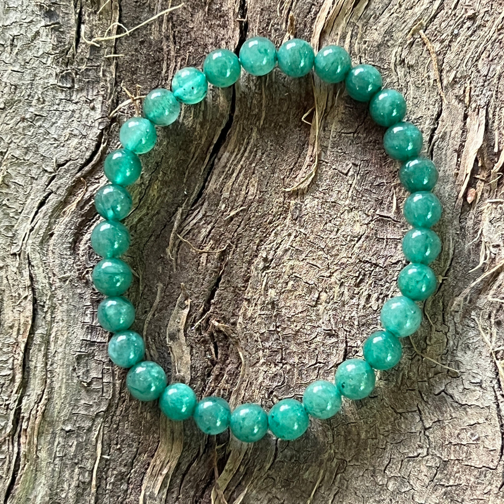 Bratara aventurin verde intens 6 mm, pietre semipretioase - druzy.ro 6 