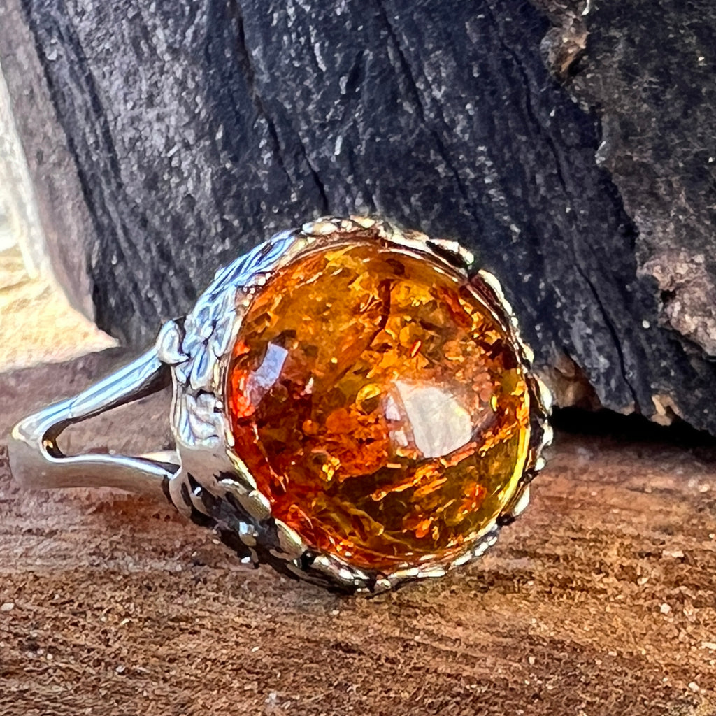 Inel argint cu chihlimbar Amber4, pietre semipretioase - druzy.ro 2 