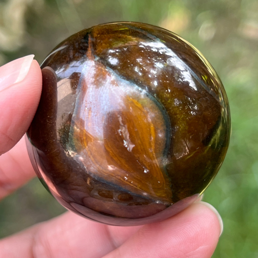 Ochi de tigru sfera model 1, pietre semipretioase - druzy.ro 7 