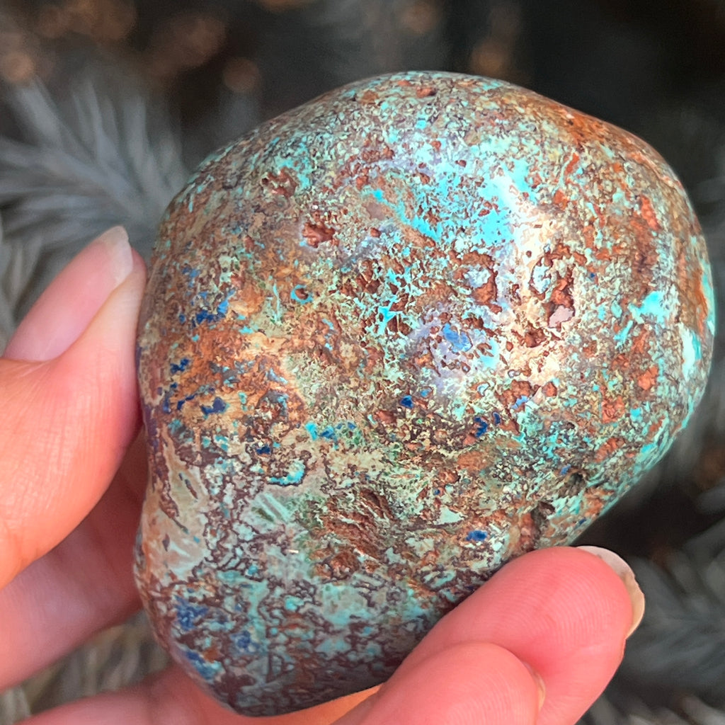 Shattuckite forma libera/palmstone m4, pietre semipretioase - druzy.ro 11 