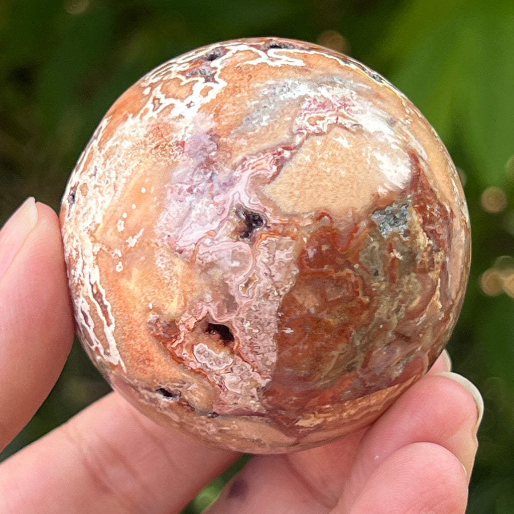 Sfera agat Crazy Lace | Model 10, pietre semipretioase - druzy.ro 6 