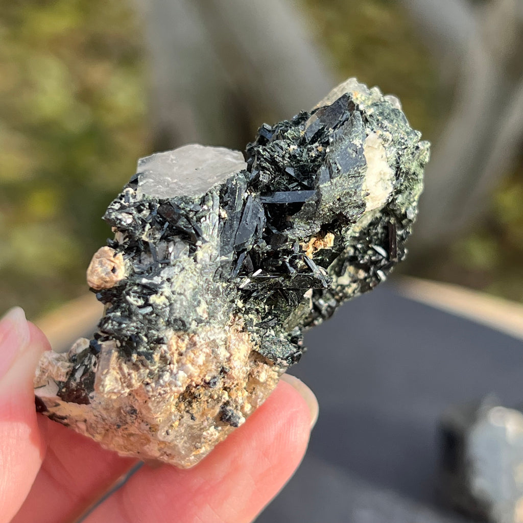 Cluster egirin mini cuart fumuriu/negru Zomba m14, druzy.ro, cristale 7