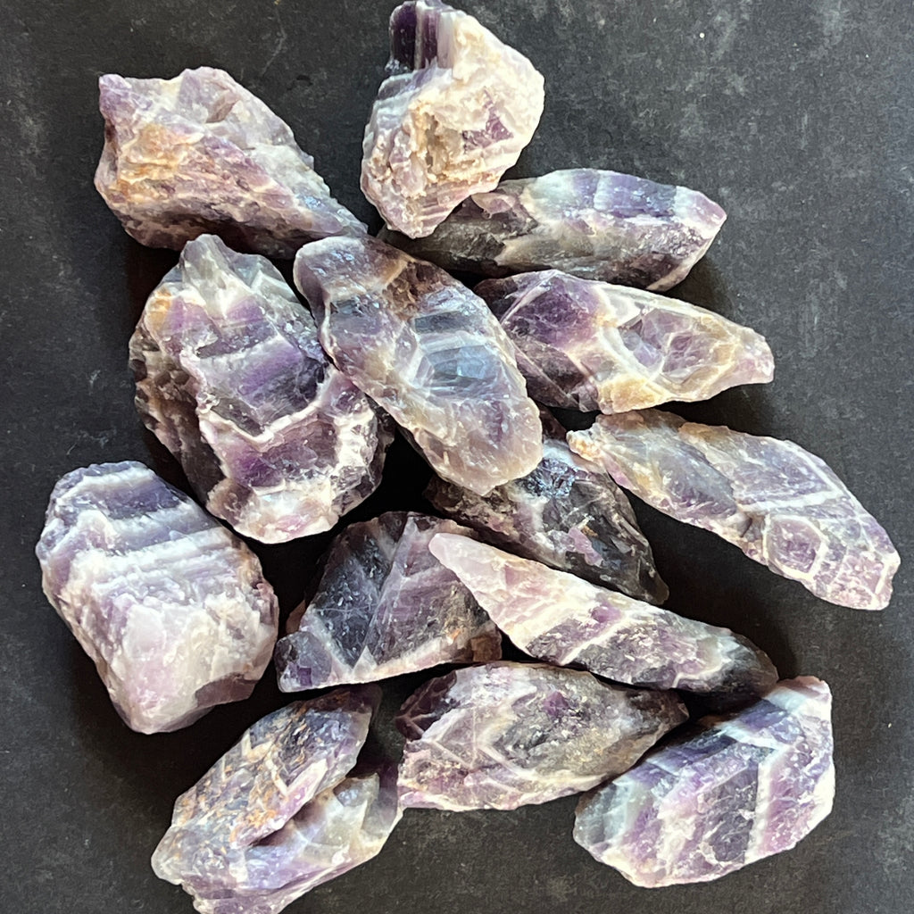Ametist chevron piatra bruta/ varf, pietre semipretioase - druzy.ro 6 