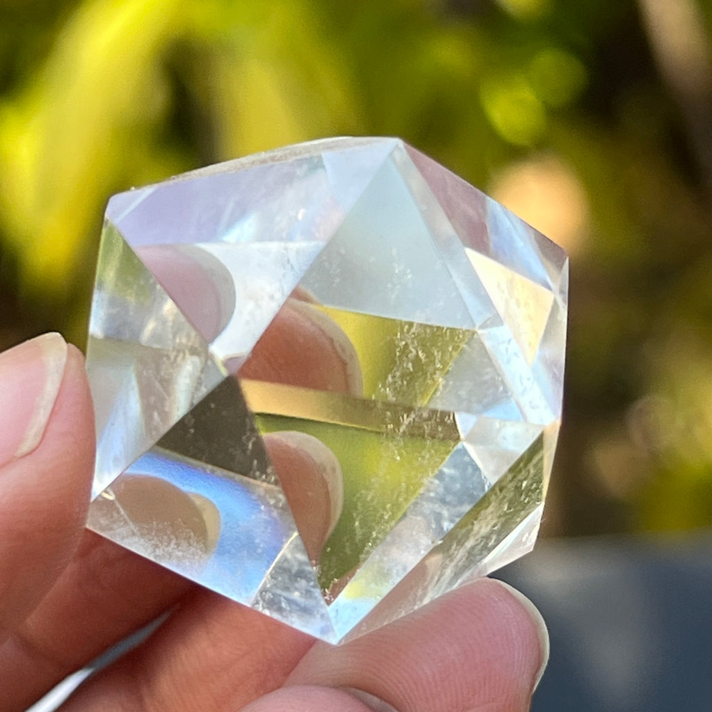 Icosaedru cuart incolor / cristal de stanca m8, pietre semipretioase - druzy.ro 5 