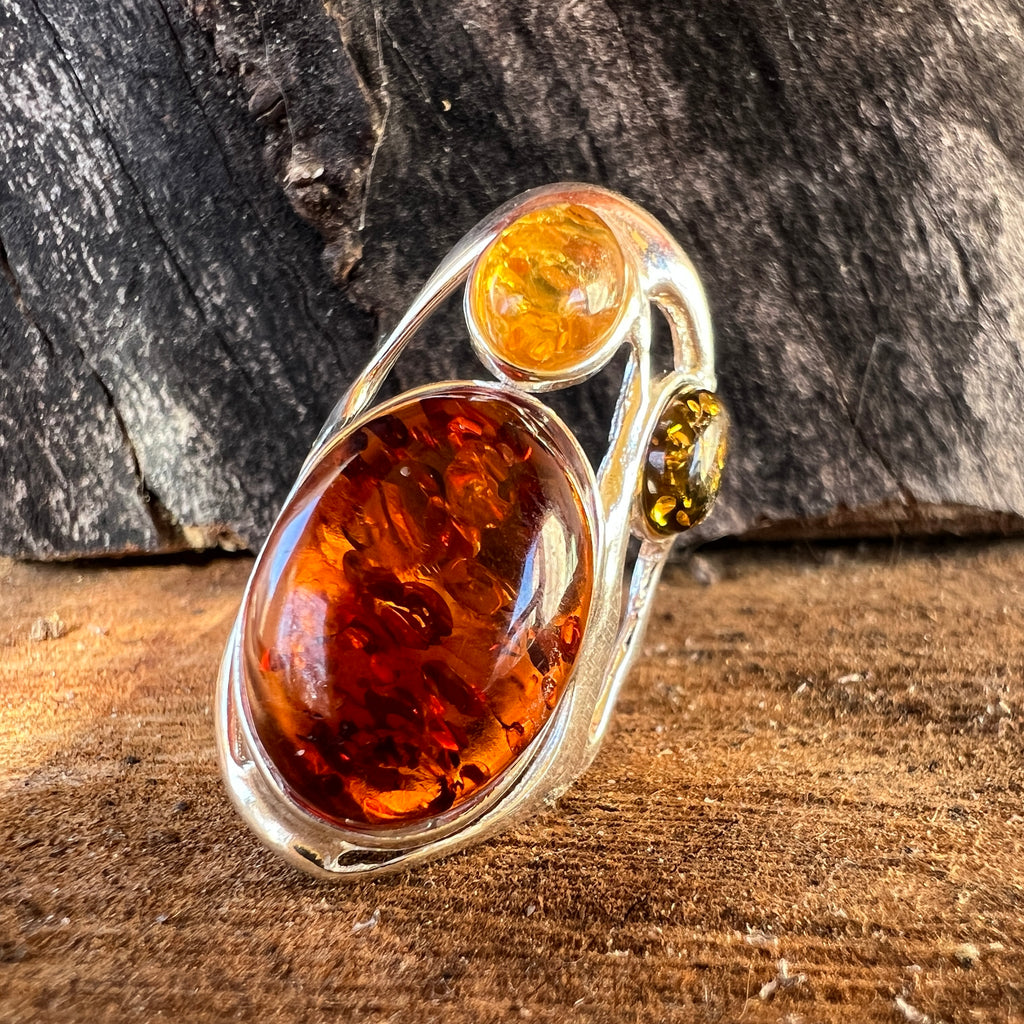 Inel argint cu chihlimbar Amber5, pietre semipretioase - druzy.ro 3 