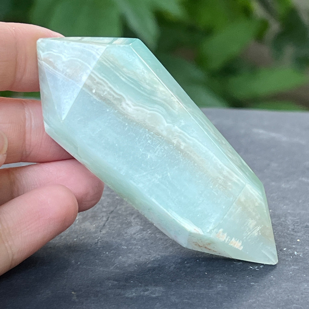 Dublu varf aragonit albastru | Model 4, pietre semipretioase - druzy.ro 1 