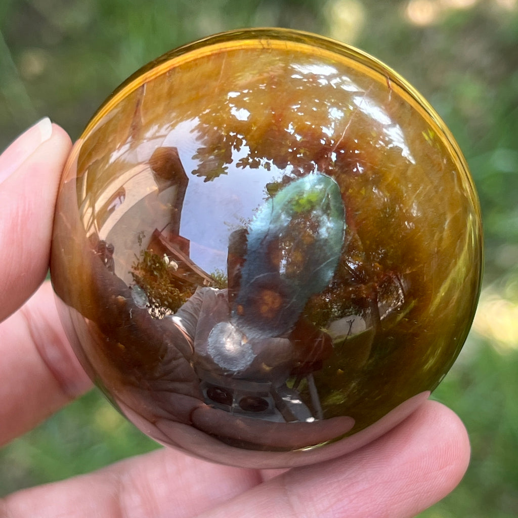 Ochi de tigru sfera model 3, pietre semipretioase - druzy.ro 11 