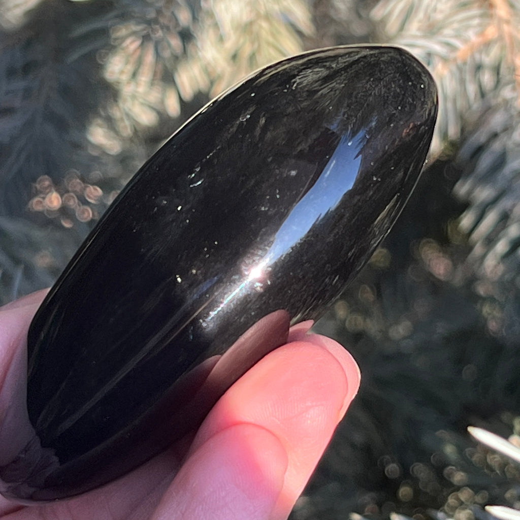 Obsidian curcubeu palmstone L model 5, pietre semipretioase - druzy.ro 10 