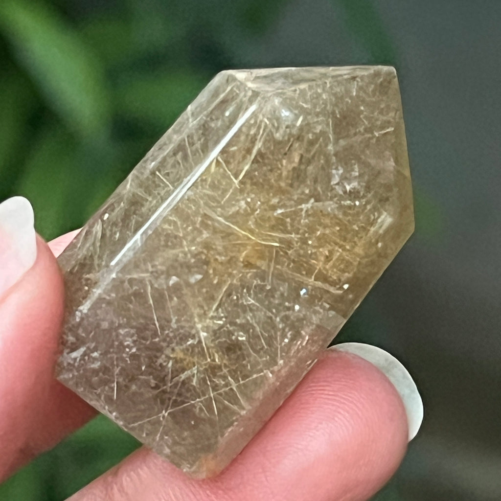 Obelisc cuart rutilat auriu | Model 5, pietre semipretioase - druzy.ro 5 