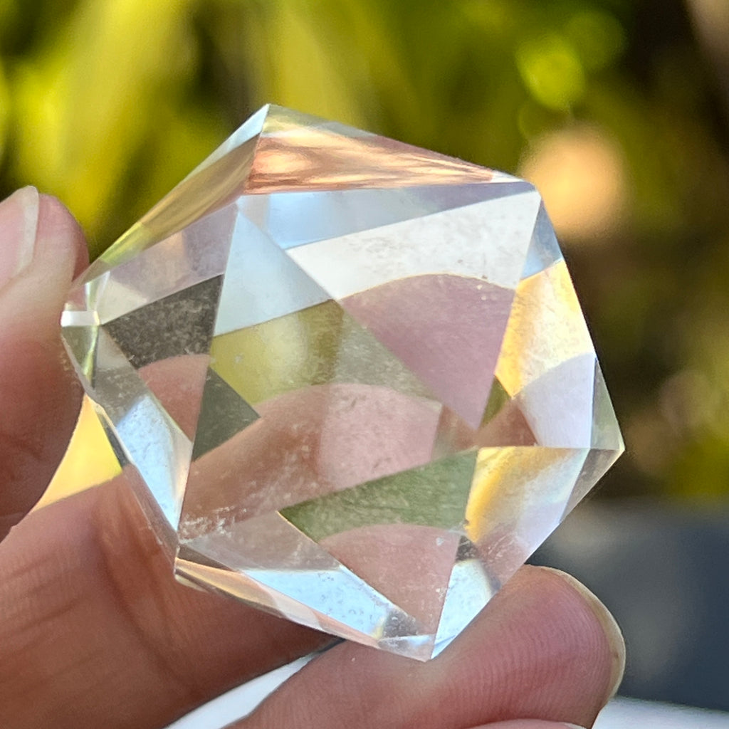 Icosaedru cuart incolor / cristal de stanca m8, pietre semipretioase - druzy.ro 4 
