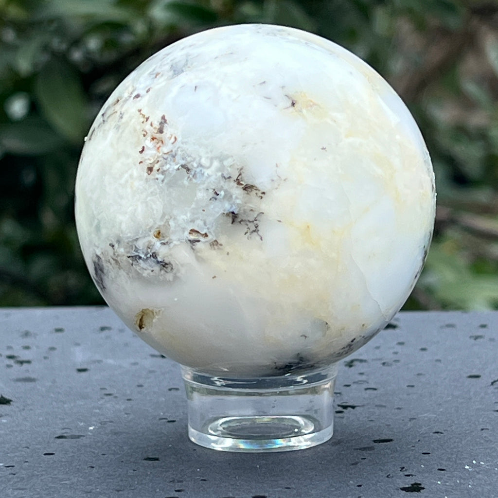 Sfera opal alb dendritic model 1, pietre semipretioase - druzy.ro 5 