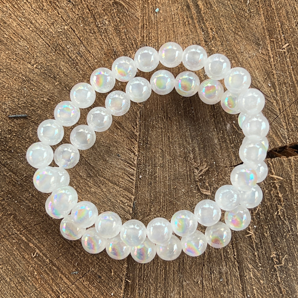 Bratara selenit 8 mm AURA RAINBOW, pietre semipretioase - druzy.ro 3 