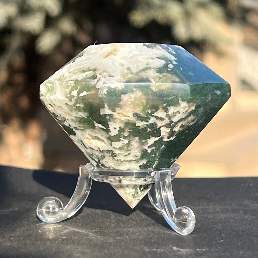 Agat muschi / moss diamant model 6, druzy.ro, cristale 9