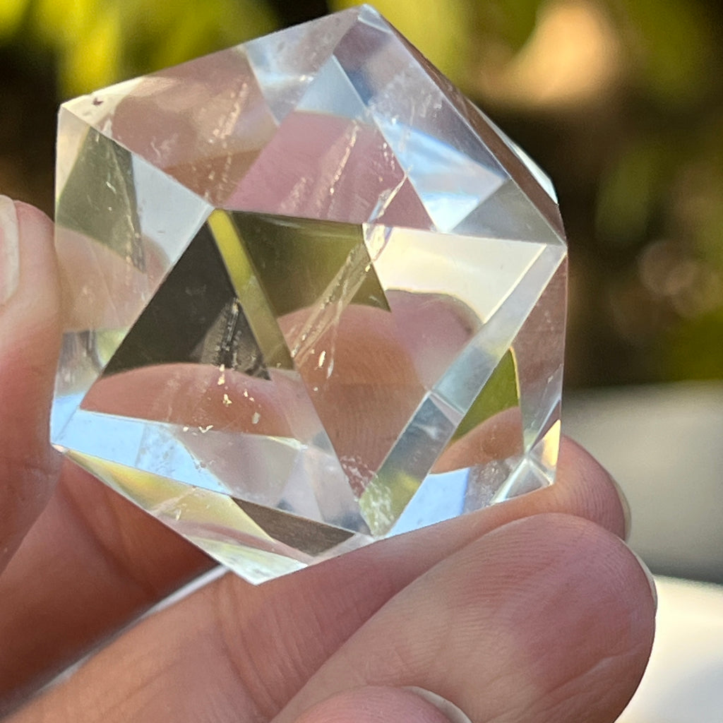 Icosaedru cuart incolor / cristal de stanca m9, pietre semipretioase - druzy.ro 2 