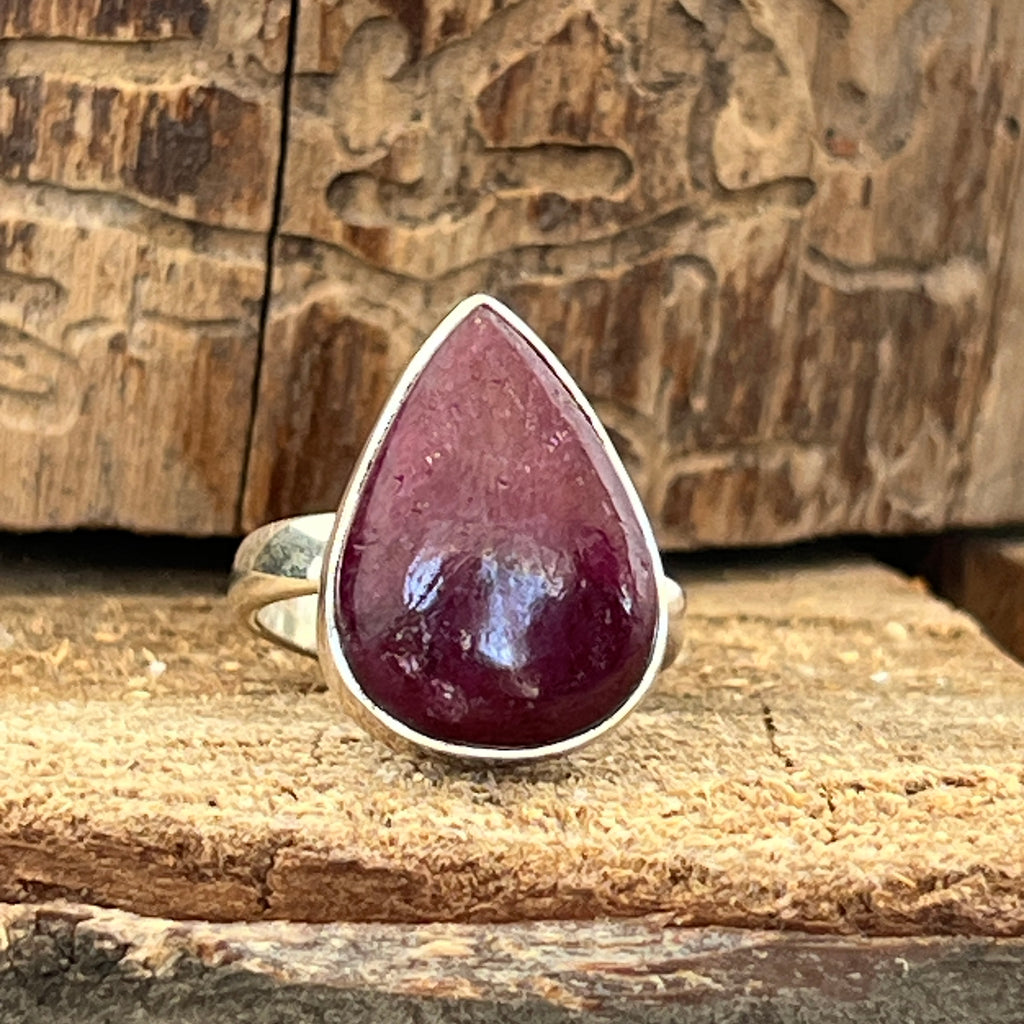 Inel ajustabil rubin din argint model 2, pietre semipretioase - druzy.ro 4 