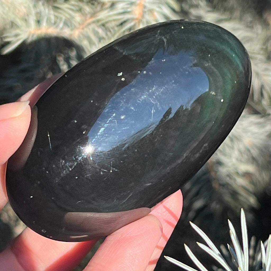 Obsidian curcubeu palmstone L model 9, pietre semipretioase - druzy.ro 10 