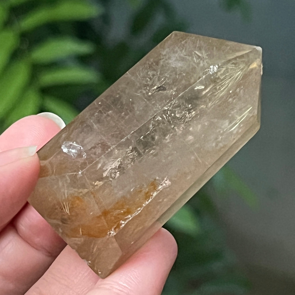 Obelisc cuart rutilat auriu | Model 8, pietre semipretioase - druzy.ro 5 