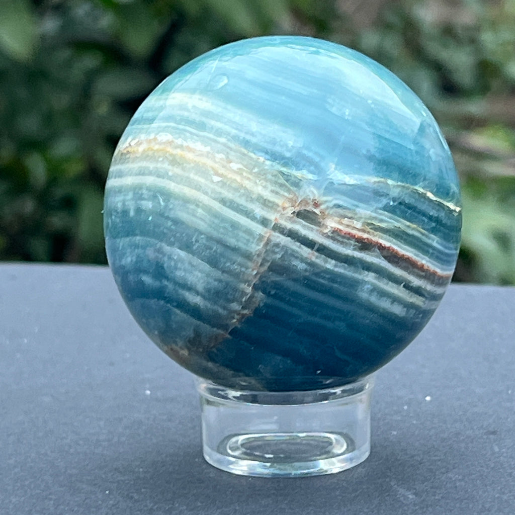 Sfera onix albastru model 7, pietre semipretioase - druzy.ro 3 