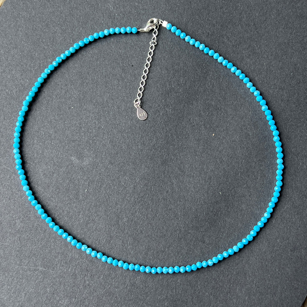Colier howlit albastru Aeria #44, pietre semipretioase - druzy.ro 3 