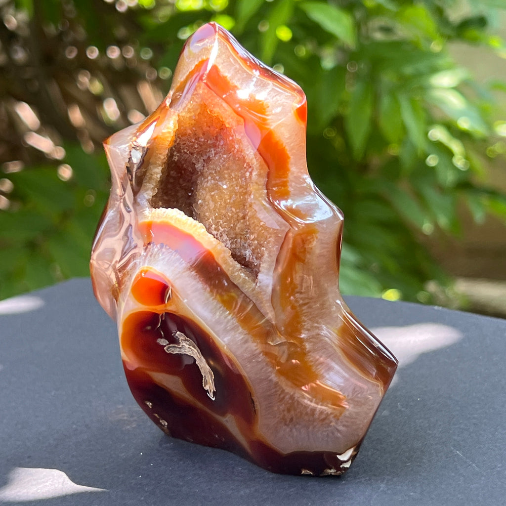 Sculptura forma flacara din agat m2, pietre semipretioase - druzy.ro 3 