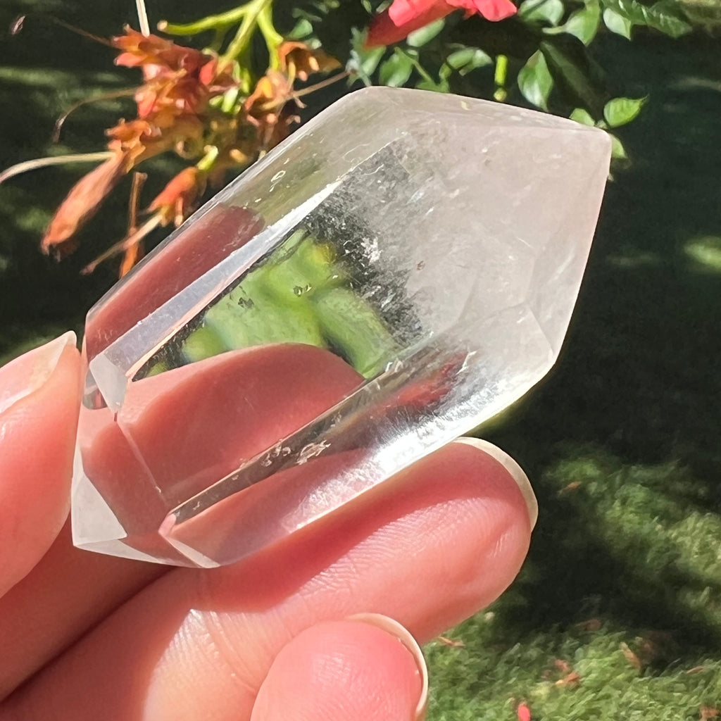Dublu varf cristal de stanca/cuart incolor model mini11, pietre semipretioase - druzy.ro 2