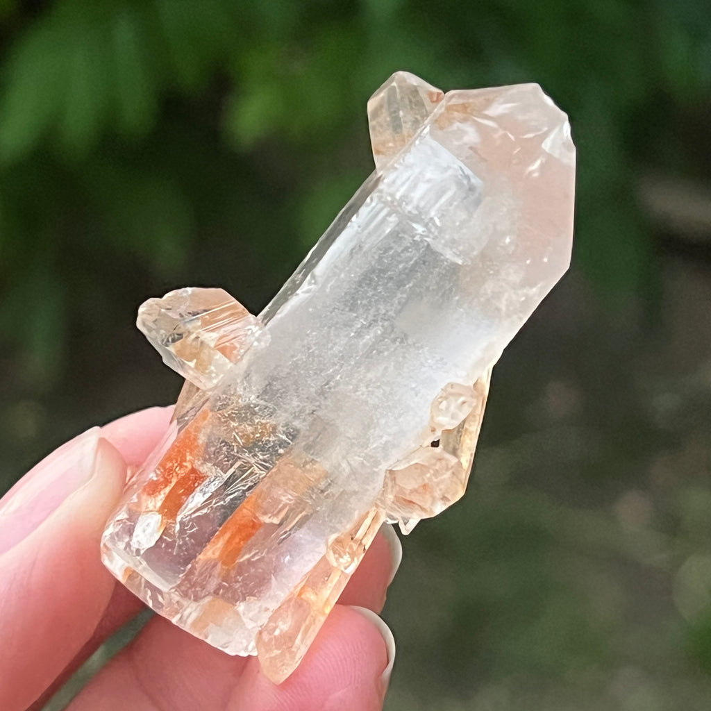 Cristal de cuarț cu incluziuni de goethit brun-portocaliu | Model 11, pietre semipretioase - druzy.ro 8 