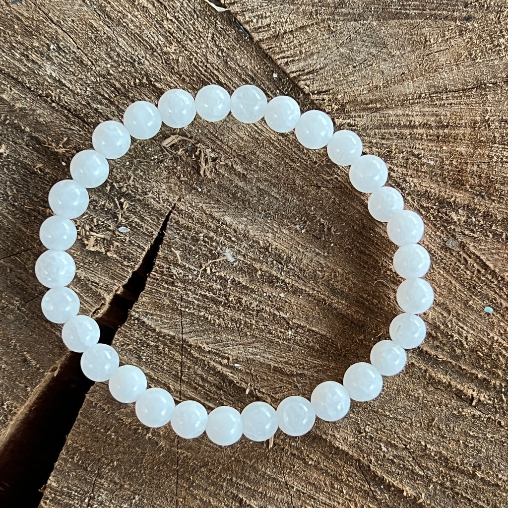 Bratara jad alb mat 6 mm, pietre semipretioase - druzy.ro 2 