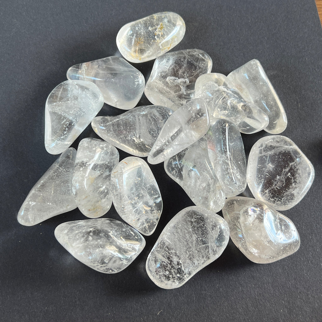Cristal de stanca/ cuart incolor piatra rulata XL, pietre semipretioase - druzy.ro 3 
