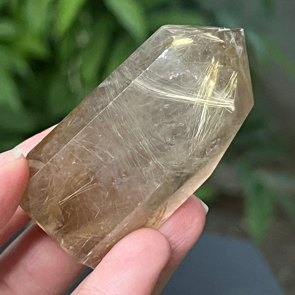 Obelisc cuart rutilat auriu | Model 8, pietre semipretioase - druzy.ro 6 