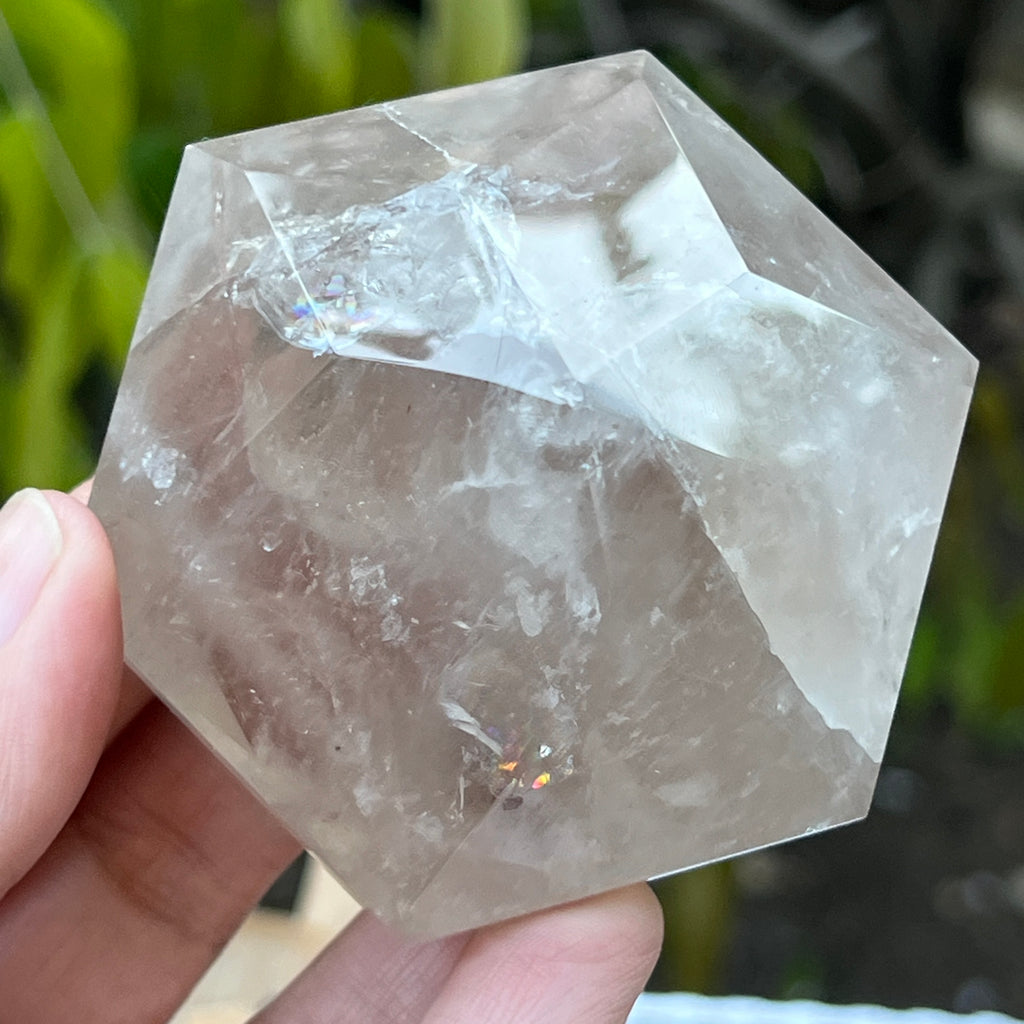 Cuart fumuriu forma diamant m2, pietre semipretioase - druzy.ro 8 