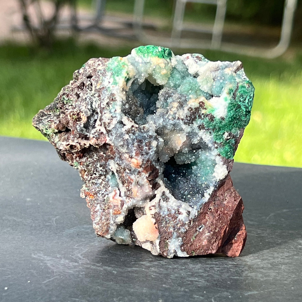 Malachit, dolomit in matrix cuart, cupru din Congo model 3, pietre semipretioase - druzy.ro 4