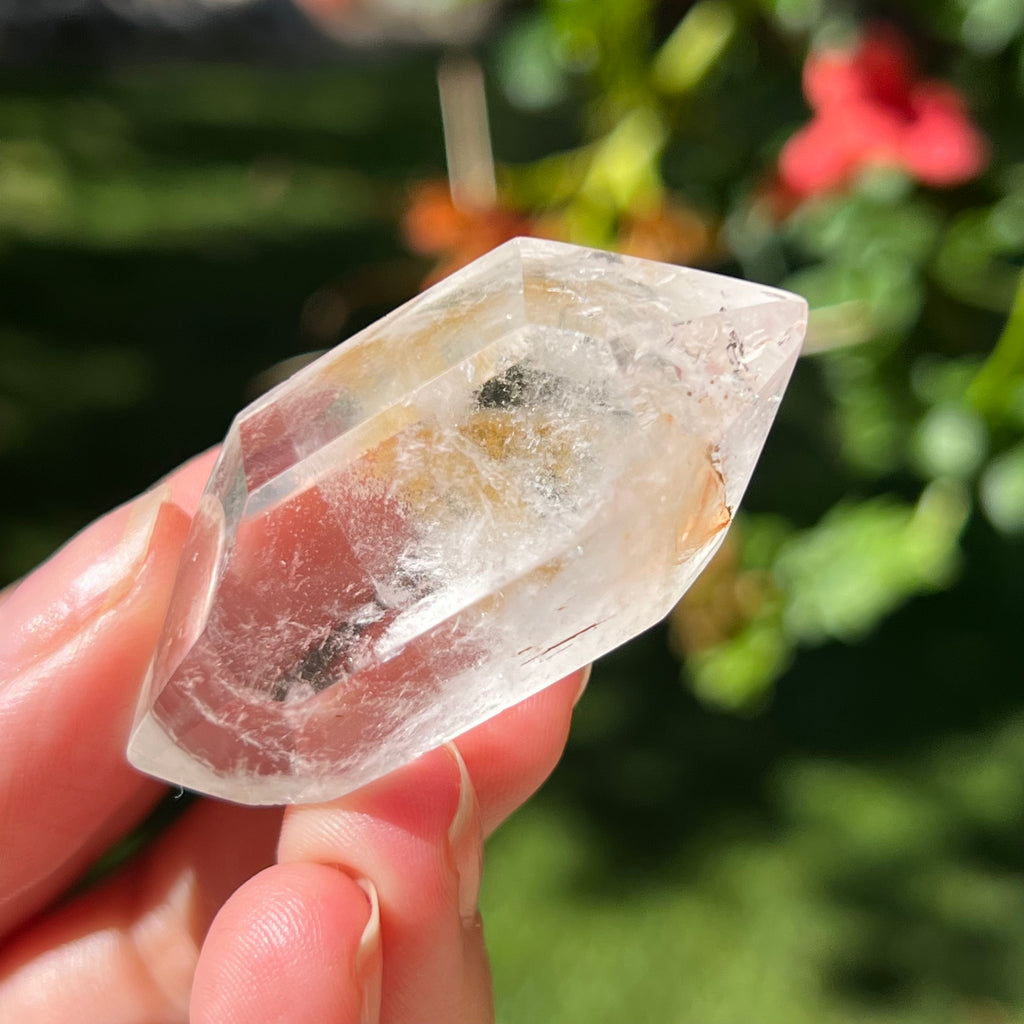 Dublu varf cristal de stanca/cuart incolor model mini10, pietre semipretioase - druzy.ro 2
