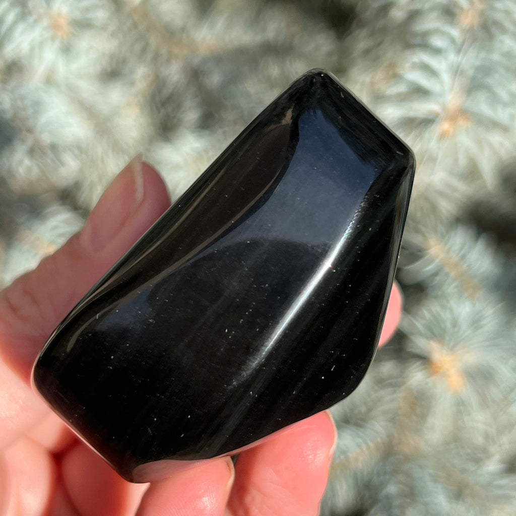 Obsidian curcubeu inima model 2, druzy.ro, cristale 6