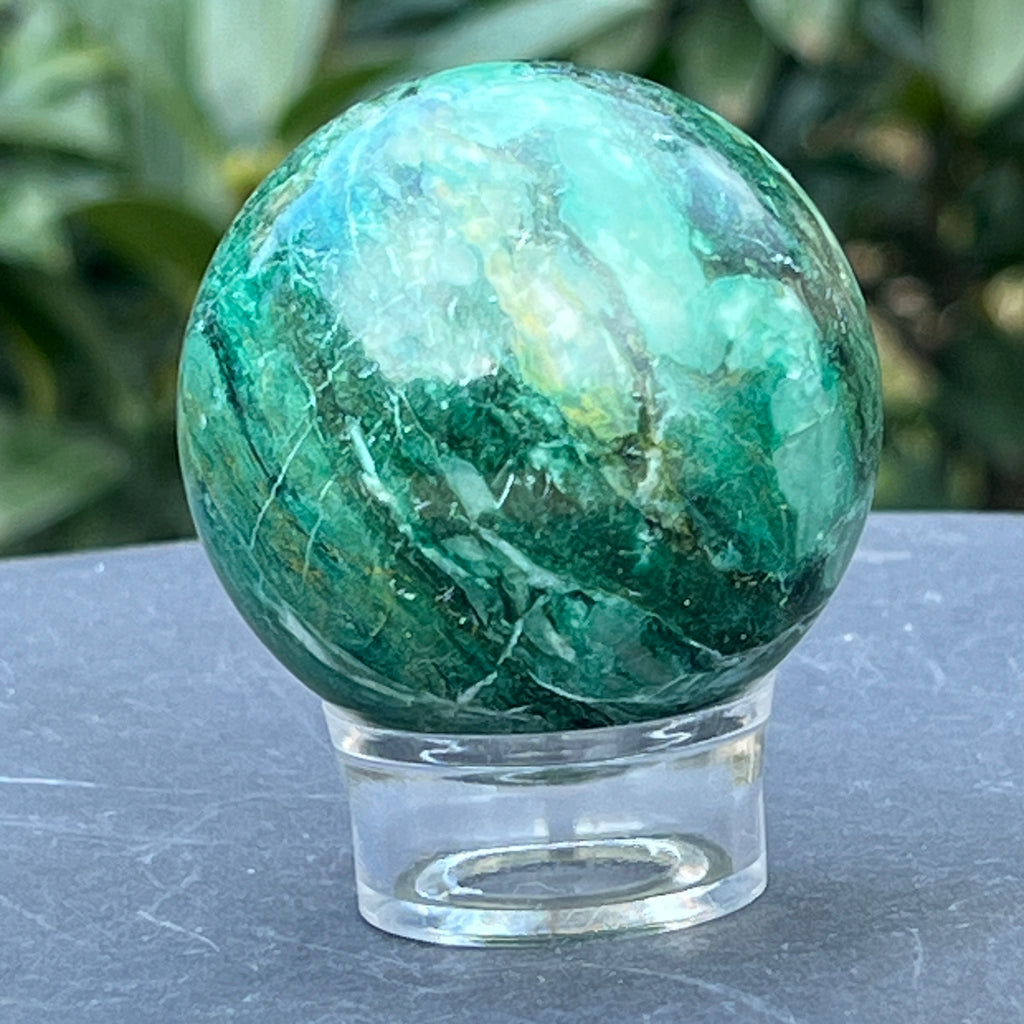 Sfera jad verde nefrit Africa model 1, pietre semipretioase - druzy.ro 1 