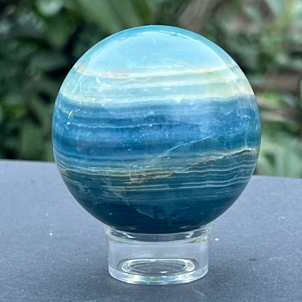 Sfera onix albastru model 5, pietre semipretioase - druzy.ro 6 
