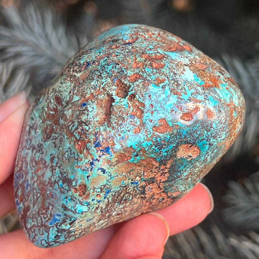 Shattuckite forma libera/palmstone m4, pietre semipretioase - druzy.ro 1 