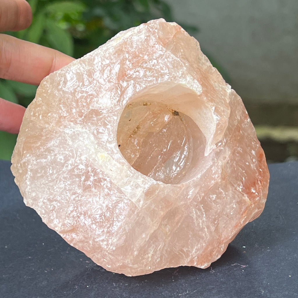 Suport lumanare din cuart hematoid model 2, pietre semipretioase - druzy.ro 2 